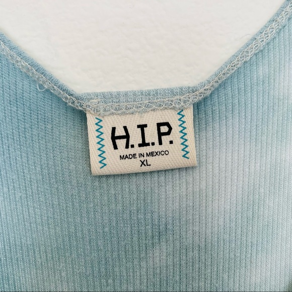 Tie Dye Teal Ribbed Tank Top - Picture 2 of 6